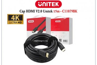 CÁP HDMI 2.0 4K 60Hz Unitek C11079ABK - 15M